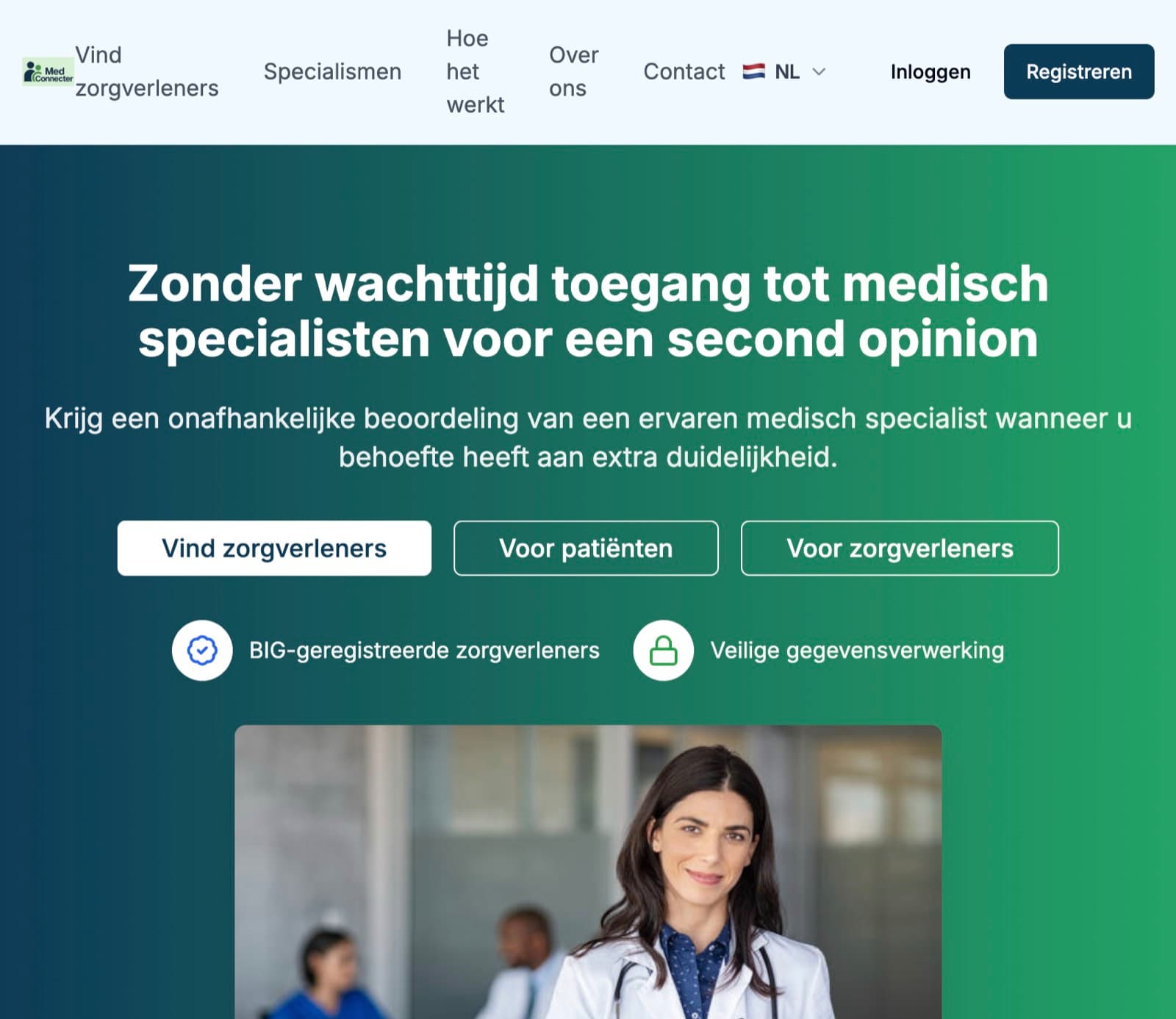 MedConnecter website